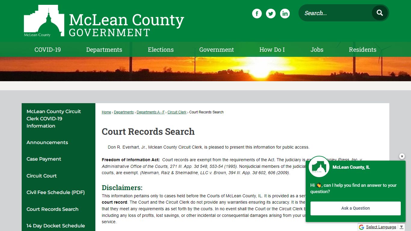 Court Records Search | McLean County, IL - Official Website